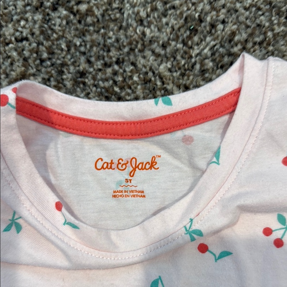 Cherry Print Kids Shirt - Pink - Picture 2 of 3